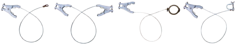 Static Clamps with Stainless Steel Cable