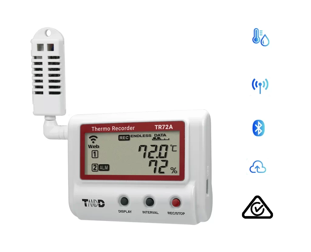 Temperature and Humidity Data logger TR72A with RCM Tick