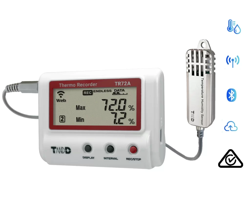 Temperature and Humidity Data logger TR72AS with RCM Tick