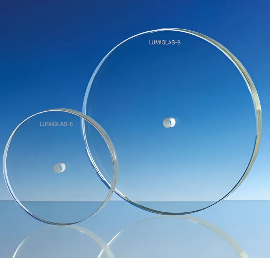 Circular Sight Glass Disc With Central Hole