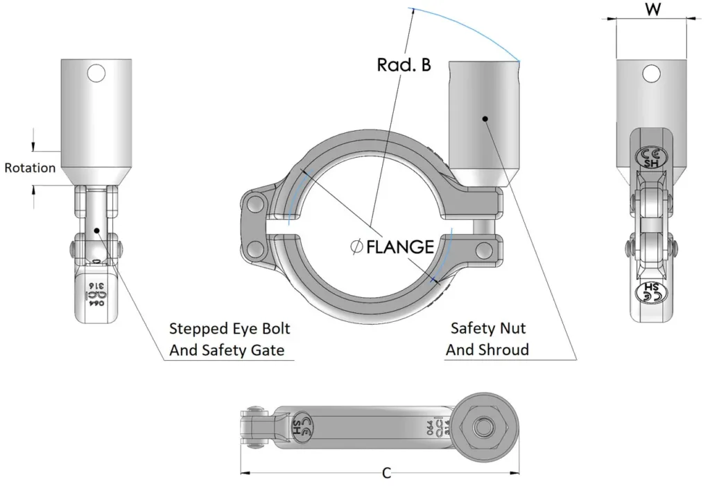 Advanced Coupling Safety Clamps Safs Type Dwg