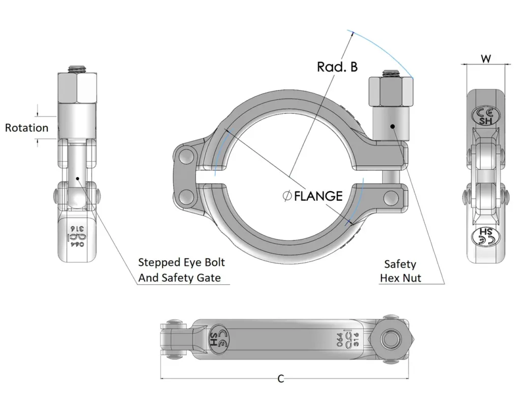 Advanced Coupling Safety Clamps Safx Type Dwg
