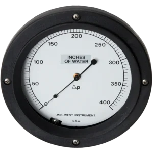 Mid West Model 106 Bellows Type Differential Pressure Gauge White Cmc