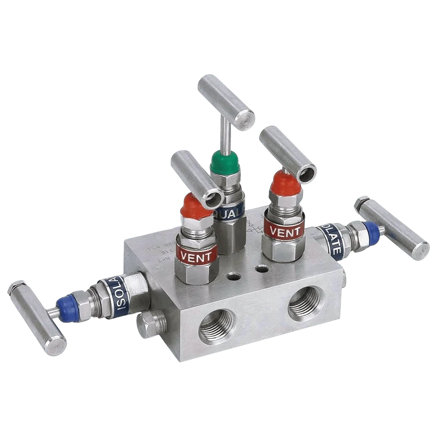 Mid West Model Stainless Steel 5 Valves DP Manifolds Image by CMC