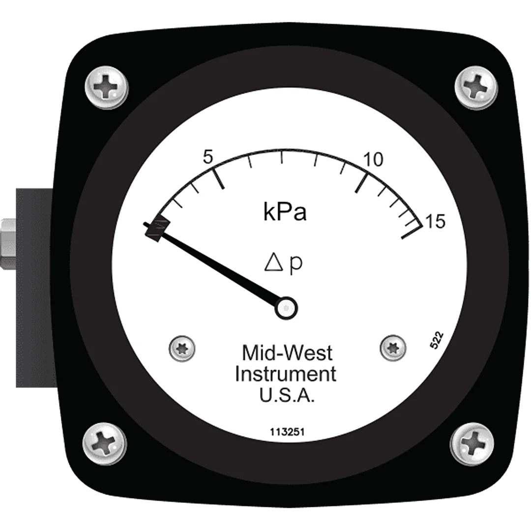 Mid West Model 522 Diaphragm Type Gauge Front View Image By CMC